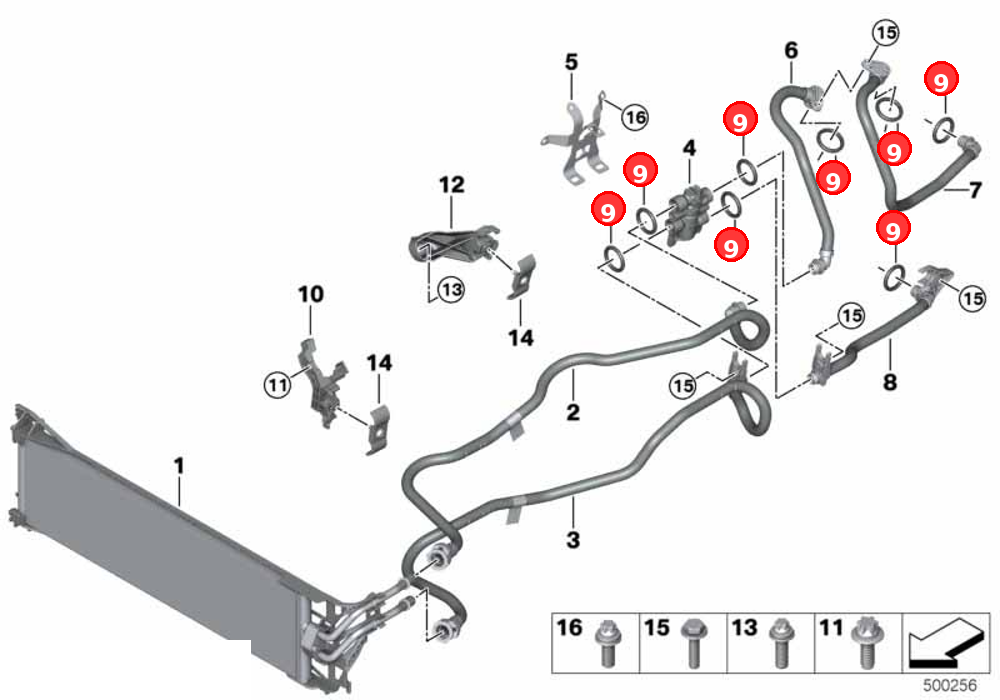 O-ring OE 17227613656