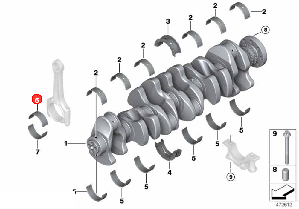 Bearing shell OE 11247620969