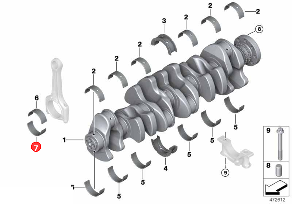 Bearing shell OE 11247620970