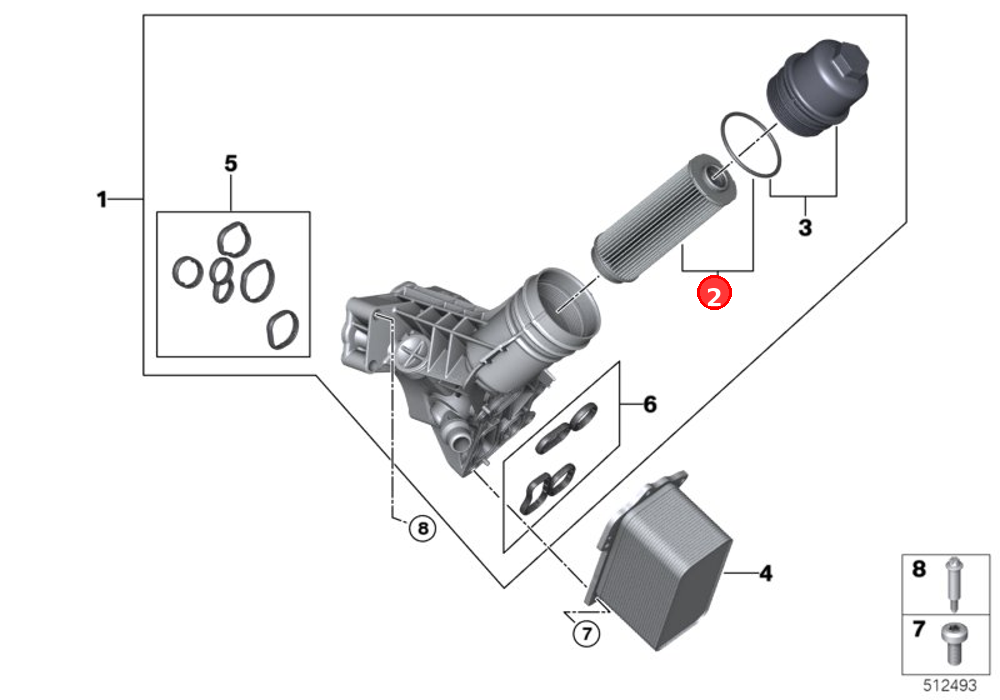 Set oil-filter element OE 11427826799