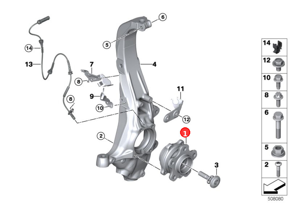 Wheel hub with bearing OE 31206890070