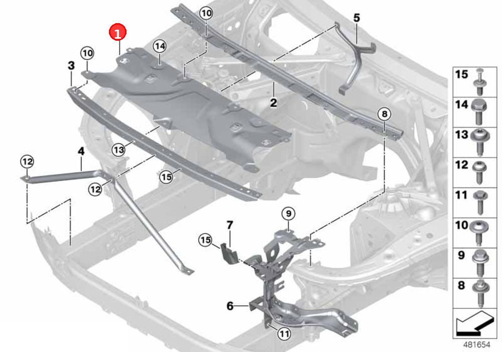 Crosslink, front OE 51647435938